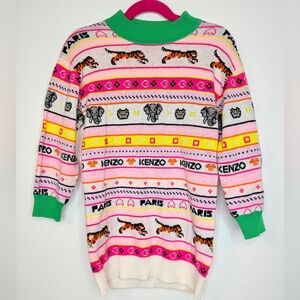 NWOT ✨ Kenzo ‘Jungle Games Mock Neck Sweater Dress’ Kids Size 5 $280